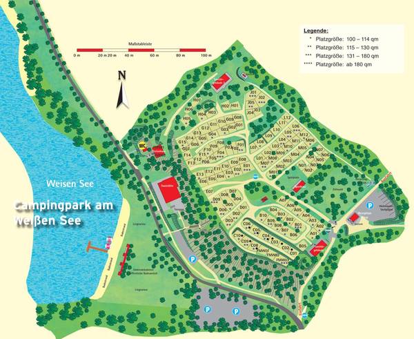 Lageplan Campingpark am Weißen See